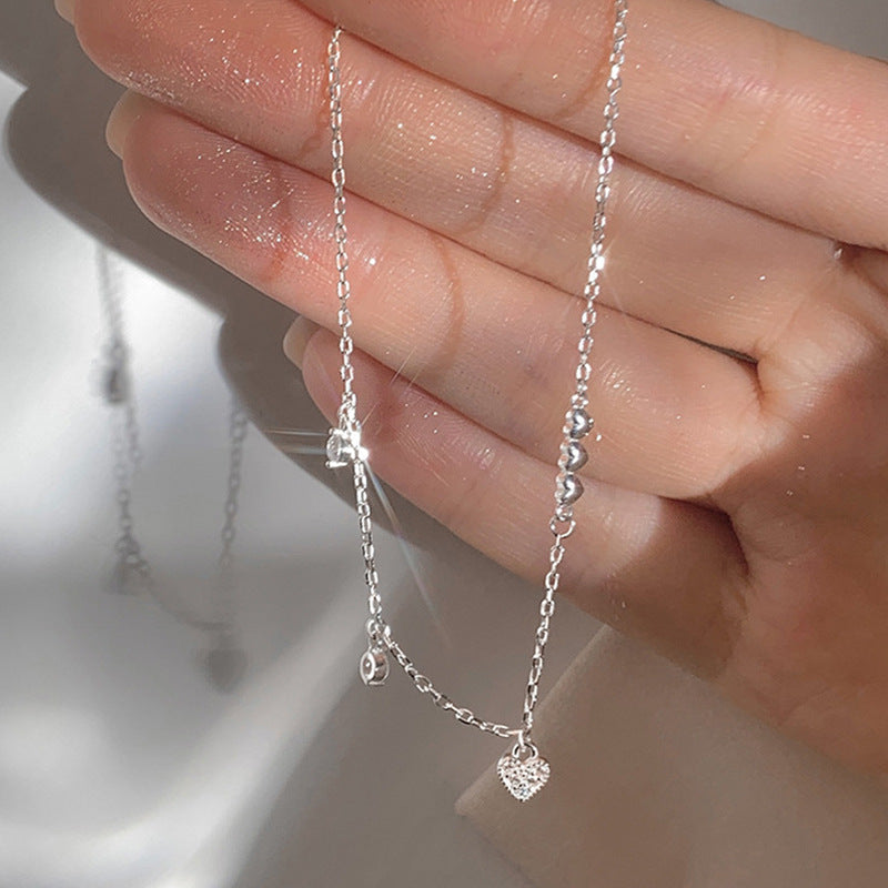 Rhinestone Glossy Heart Female Minimalist Creative Bracelet
