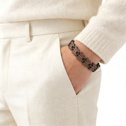 Women's Bronze Magnet Fashion Artistic Retro Detachable Bracelets