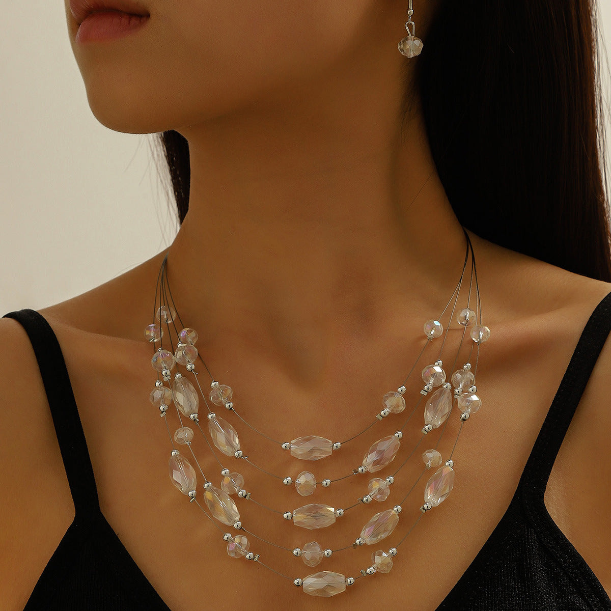 Colorful Beaded Turquoise Fashion Elegant High-grade Jewelry Set