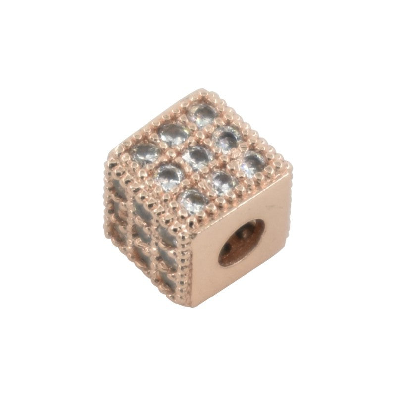 Copper Zircon Four Square Woven Hand Bracelets