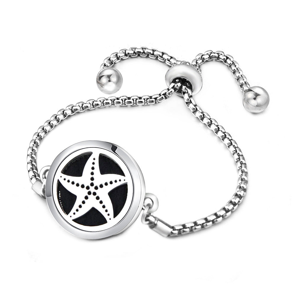 Angel Wings Mosquito Repellent Stainless Steel Essential Oil Perfume Box Bracelet