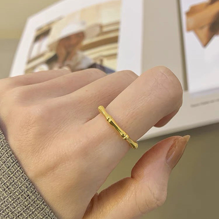 Bends Hitches Gilded Design High-grade Gold Rings