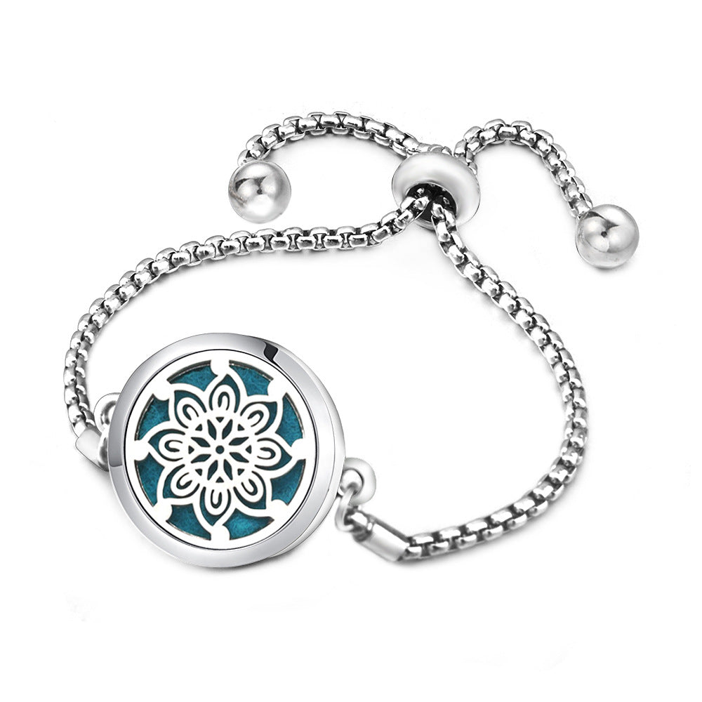 Angel Wings Mosquito Repellent Stainless Steel Essential Oil Perfume Box Bracelet