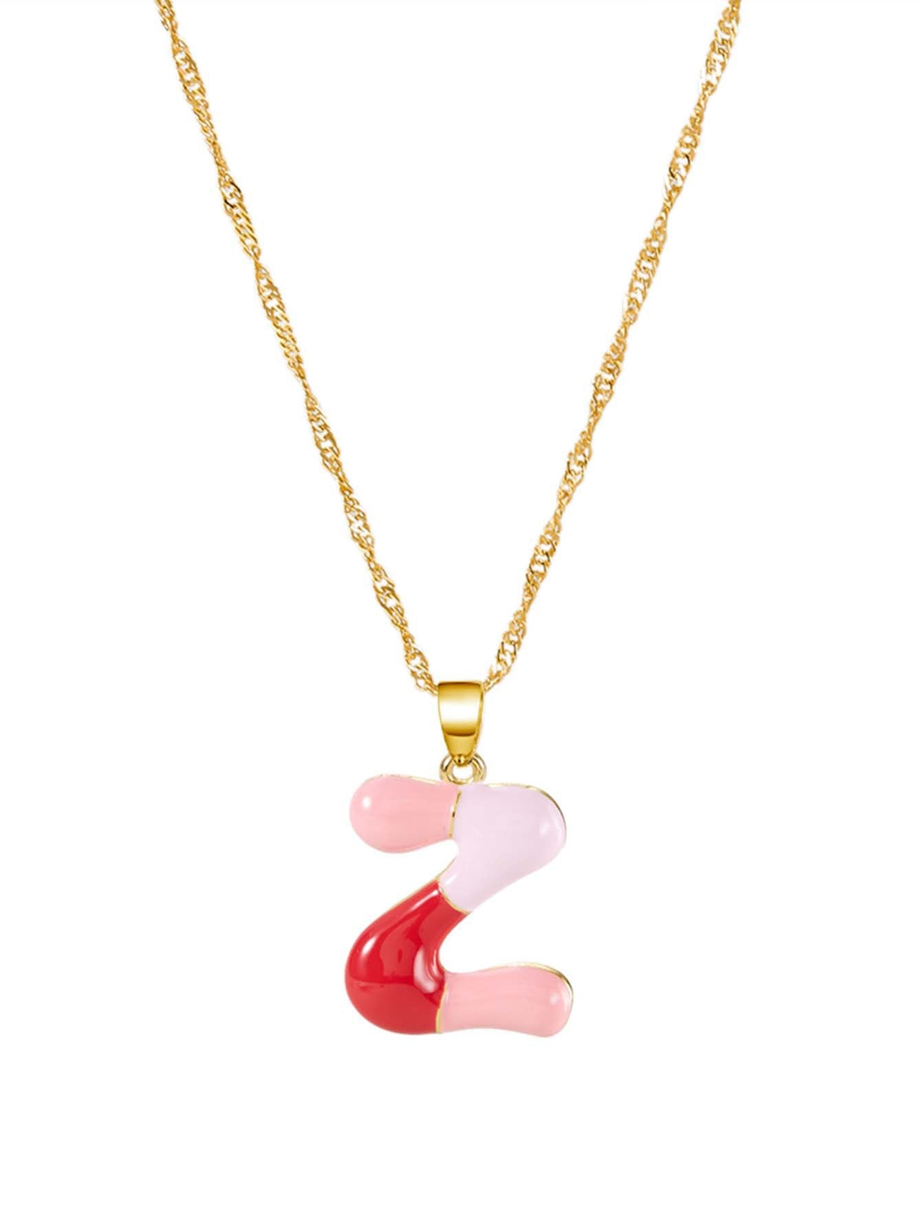 Jewelry Epoxy Bubble Dopamine Letter English Necklaces