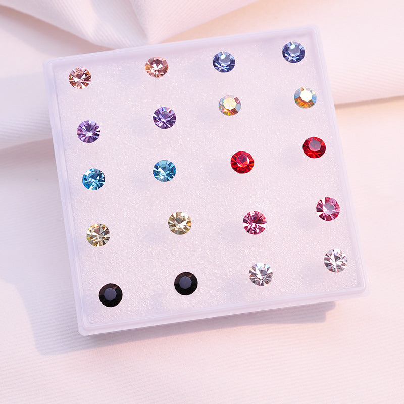 Zircon Super Flash Female Stall Spray Design Stud Earrings