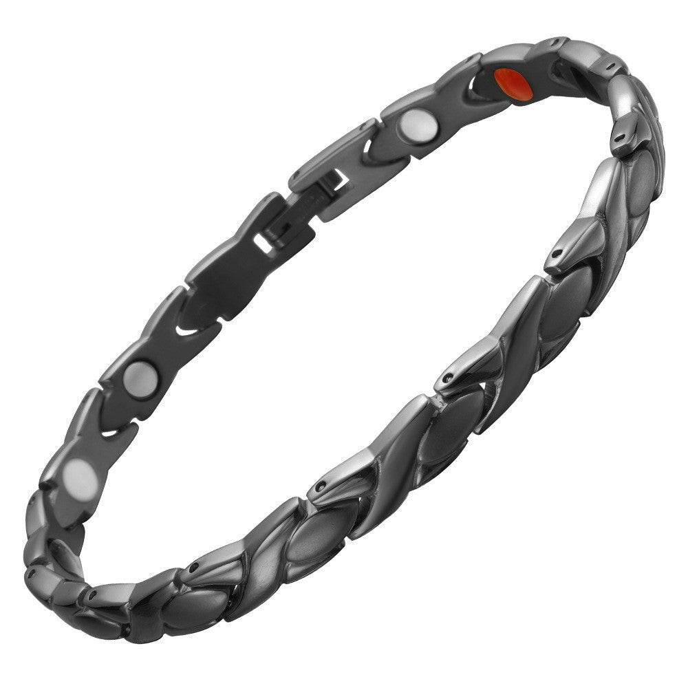 Fashion Little Fish Wide Magnet Titanium Bracelets