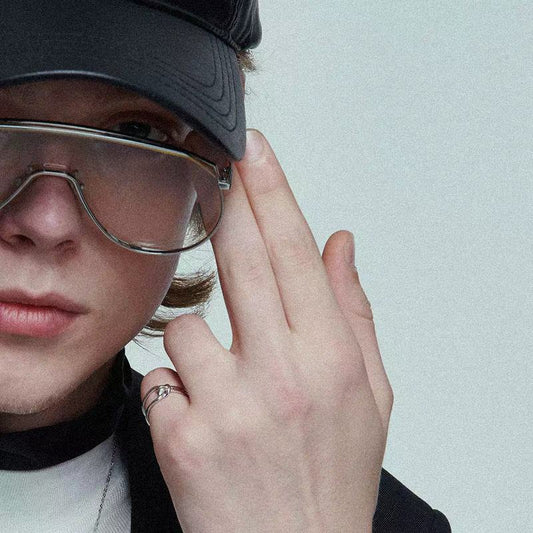 Men's Retro Fashion Open-end Personality Hip Hop Style Rings