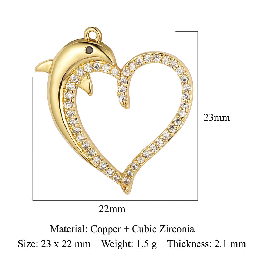 Boy Butterfly Love Copper Zircon Ornament Accessories Pendants