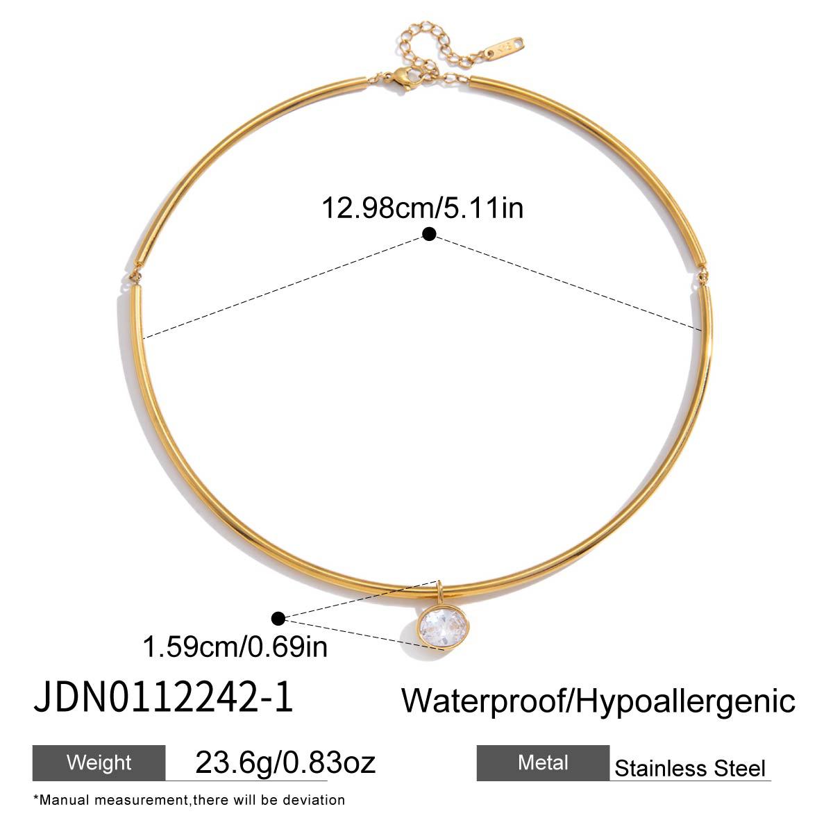 Ding Zircon Stainless Steel Collar Female High-grade Titanium Light Luxury Necklace