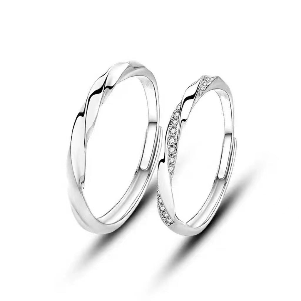 Women's & Men's Infinite Love Mobius Strip Couple Pair Of Adjustable Fashion Ring