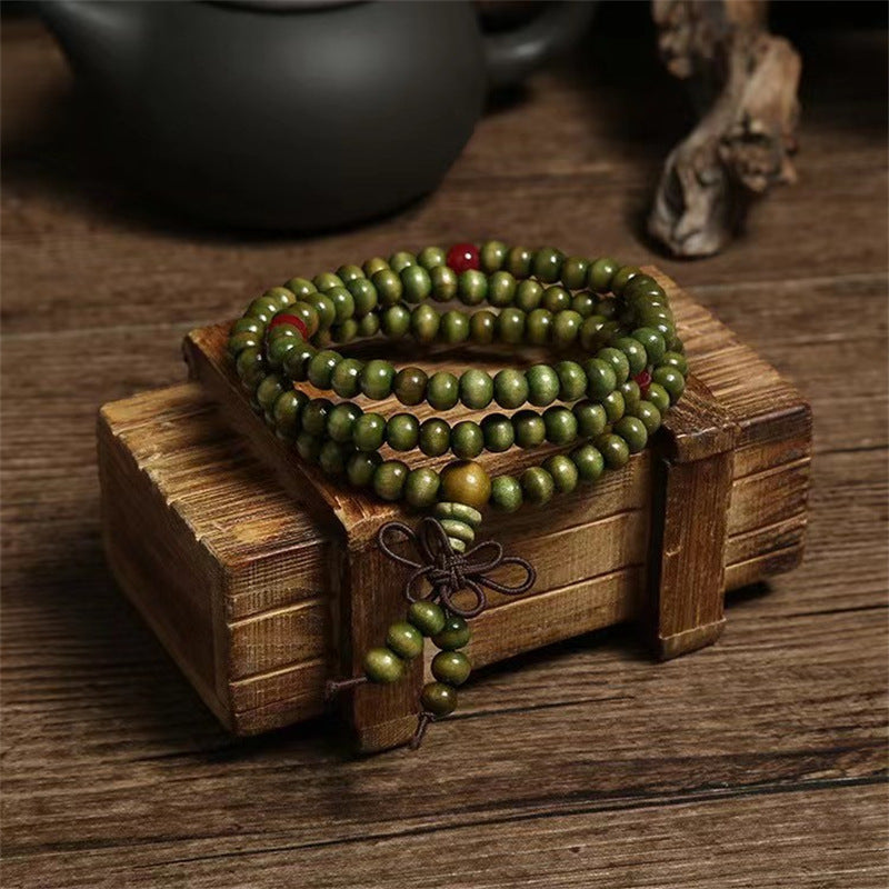 Pterocarpus Nanmu Wooden Prayer Beads Meditation Bracelets