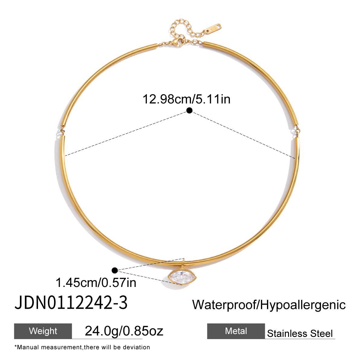 Ding Zircon Stainless Steel Collar Female High-grade Titanium Light Luxury Necklace