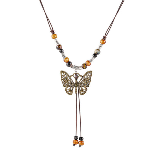 Butterfly Ceramic Female Ethnic National Fashion Necklaces