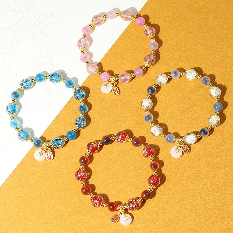 Women's Agate High-grade Natural Fragrant Gray Glaze Scenic Spot Live Bracelets