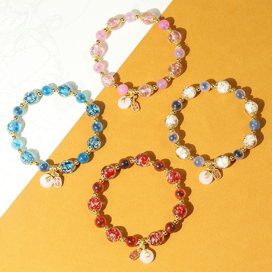 Women's Agate High-grade Natural Fragrant Gray Glaze Scenic Spot Live Bracelets