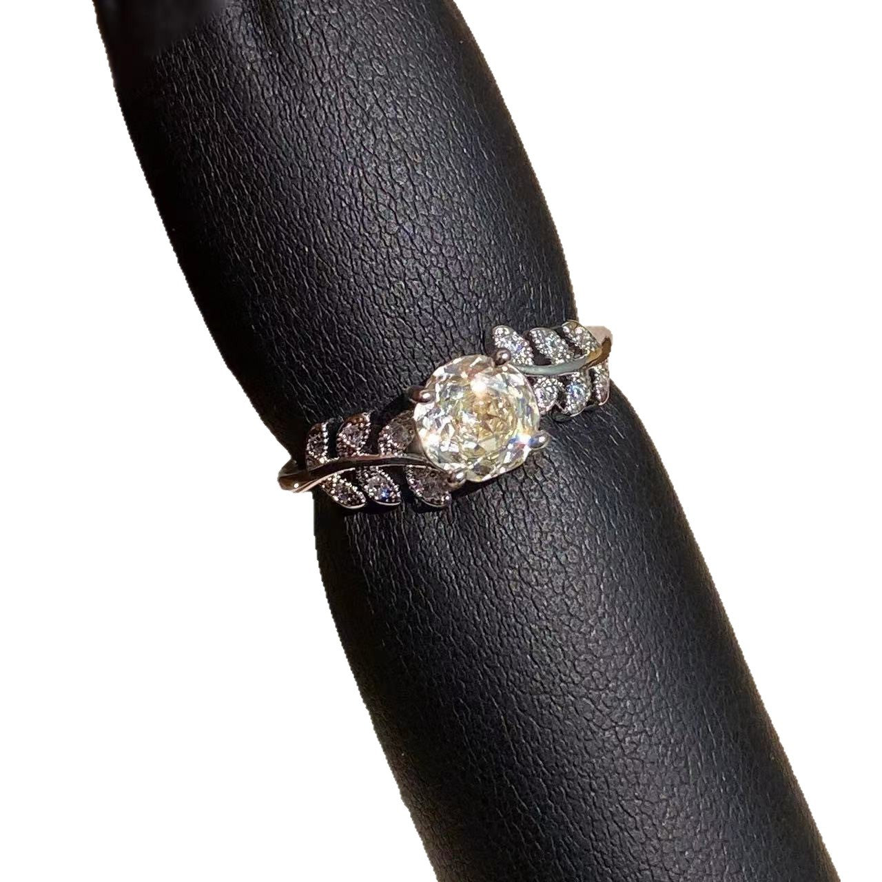 Leaf Female Affordable Luxury Fashion Graceful Ring