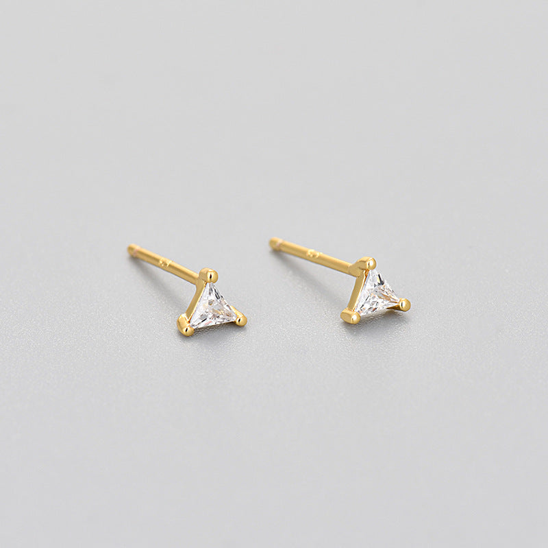 Simple Zircon Triangle For Colorful Geometric Earrings