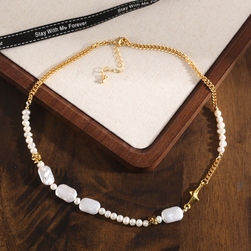 Freshwater Pearl Light Luxury Minority Sweater Chain High-grade Niche Necklace