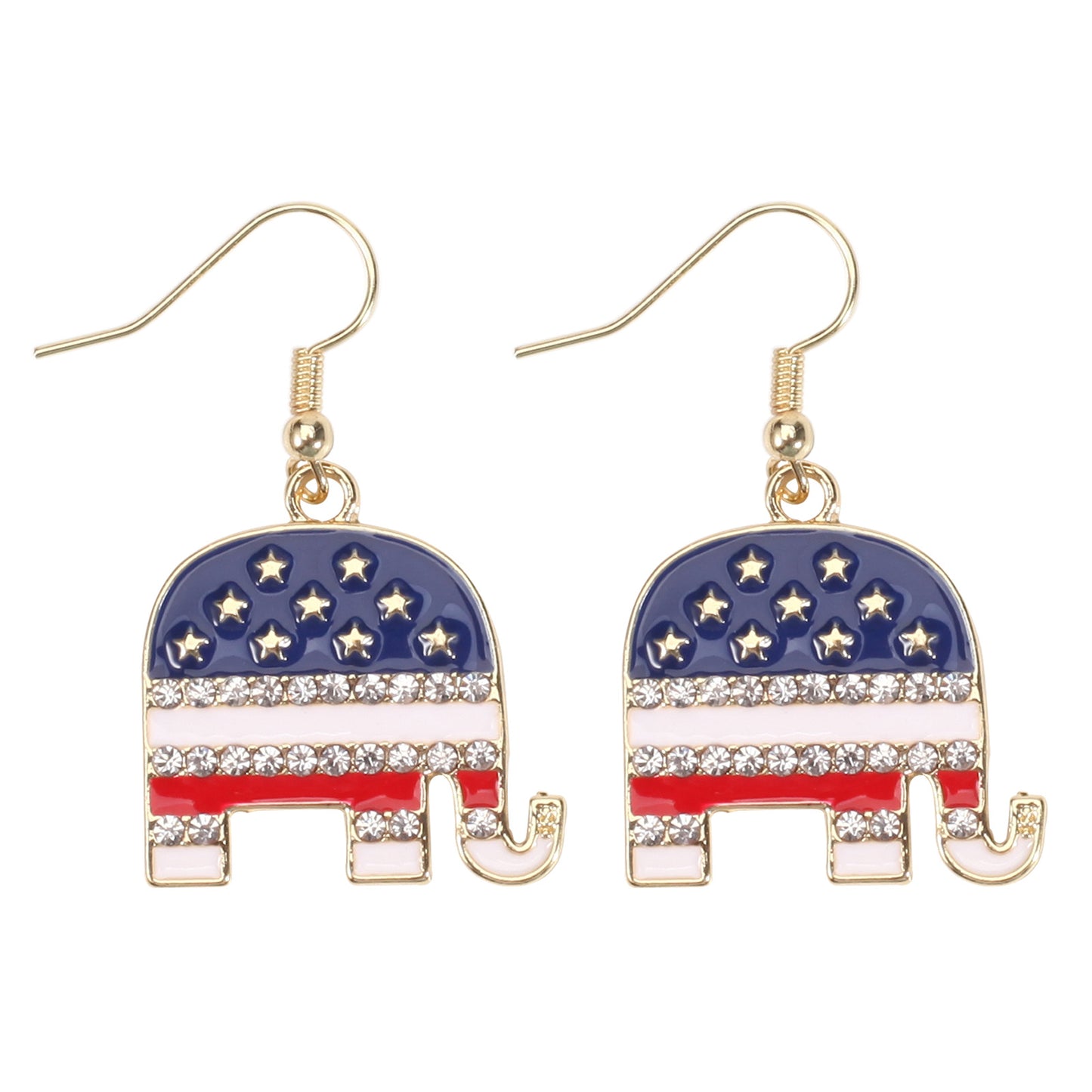 July Flag Independence Day War Veterans Earrings