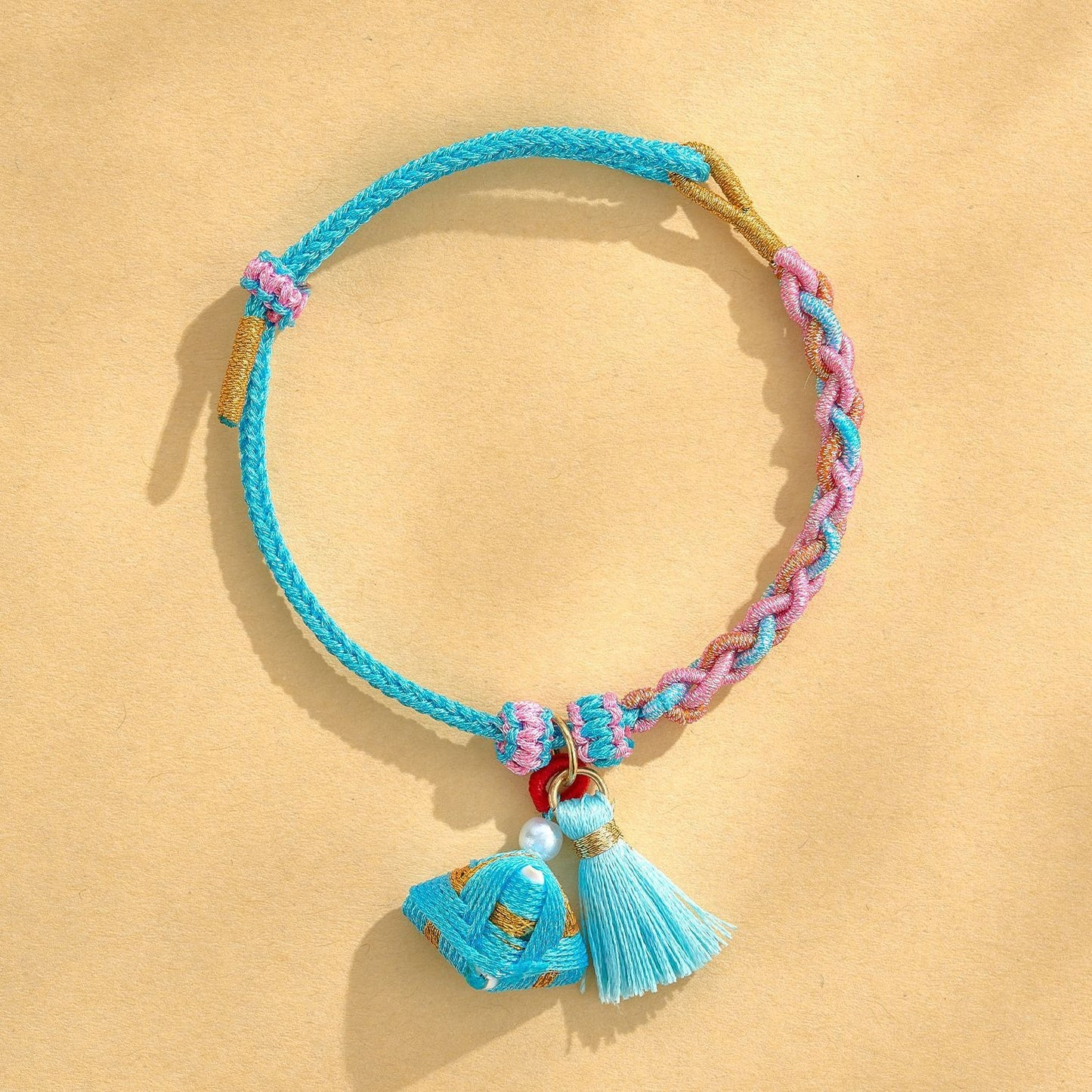 Dragon Boat Festival Colorful Rope Small Red Hand-woven Tiger Head Bracelet