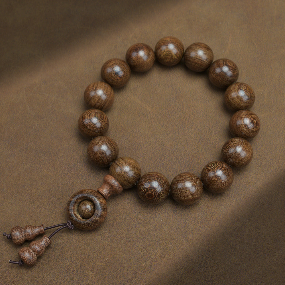 Men's Loose Round Beads Pieces Prayer Silkwood Bracelets
