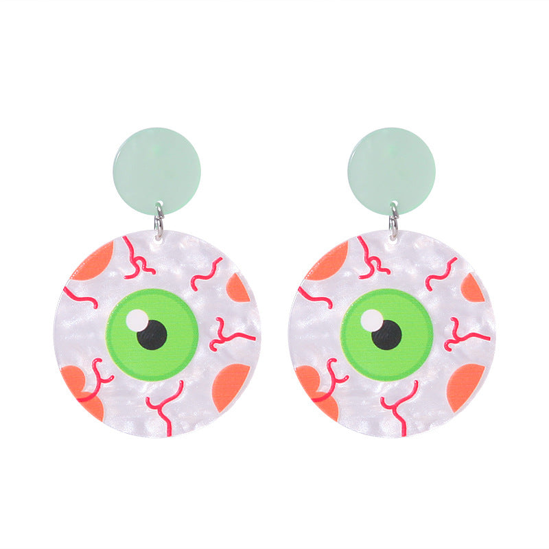 Creative Halloween Series Cartoon Funny Fun Acrylic Plate Earrings