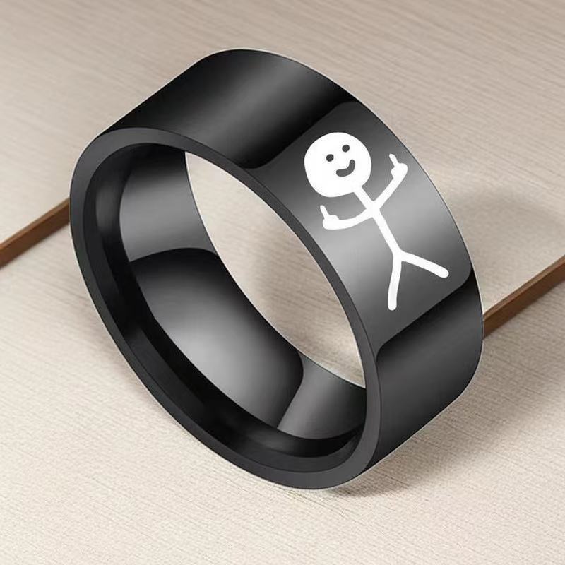 Titanium Steel Personality Interesting Iti Stainless Rings