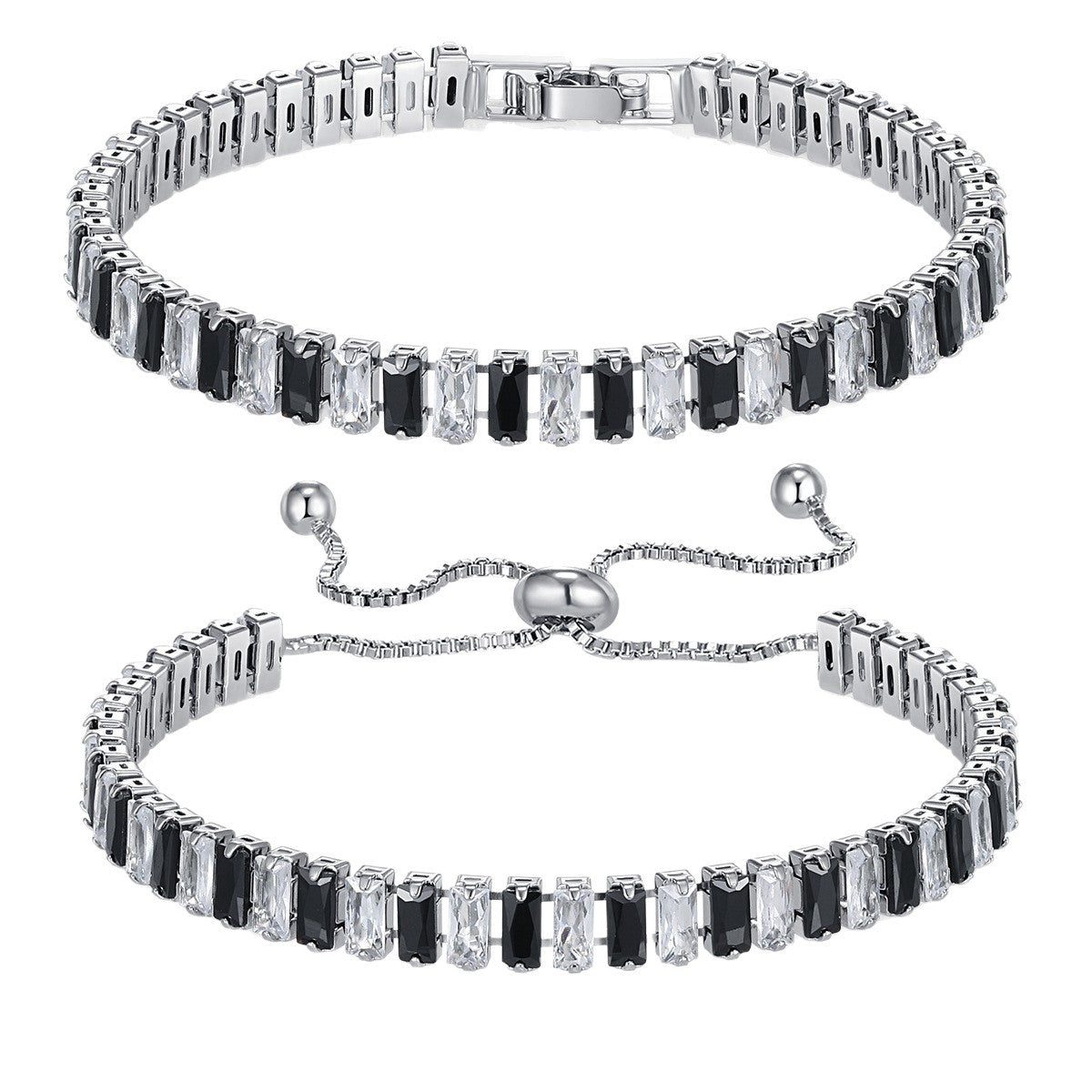 Pretty Female White Gold Plated Zircon Bracelets
