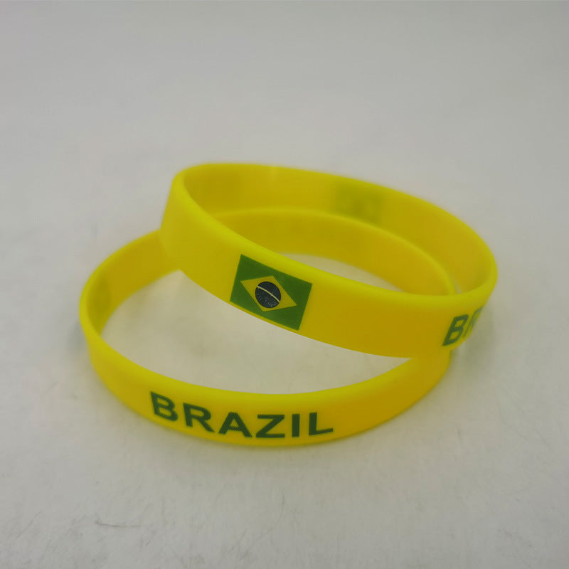 World Cup Peripheral Sports Silicone Canada Flag Cheer Football Wrist Bracelets