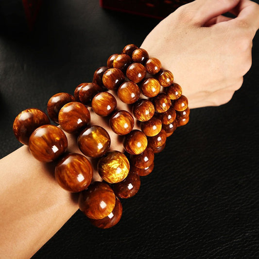 Women's & Men's Gold Silk Willow Beads Ethnic Style Crafts Live Streaming Bracelet
