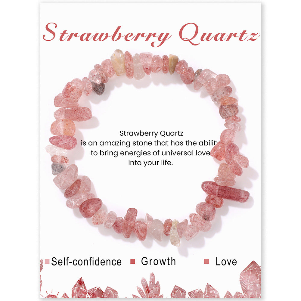 Women's Natural Stone Chain Simple Cute Color Bracelets
