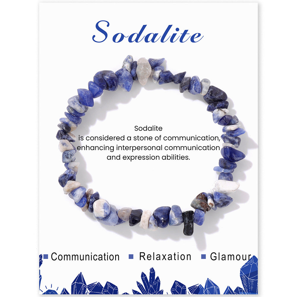 Women's Natural Stone Chain Simple Cute Color Bracelets