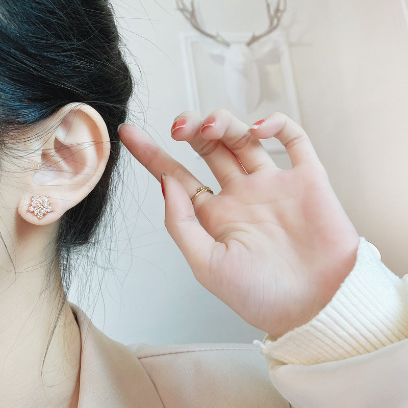 Sier Needle Fashion Minimalism Temperamental Trendy Earrings