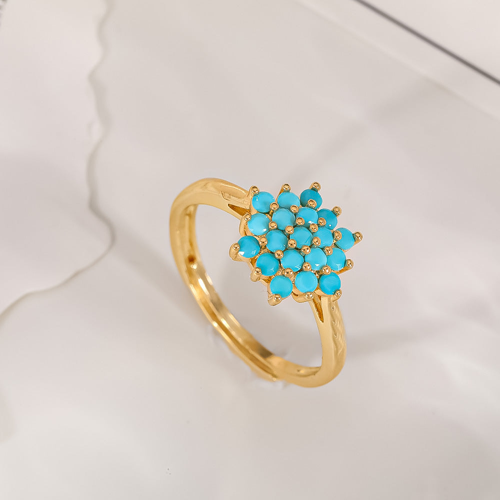 Women's Open-end Zircon Fashionable Classy Simple Cold Feeling Goddess Rings