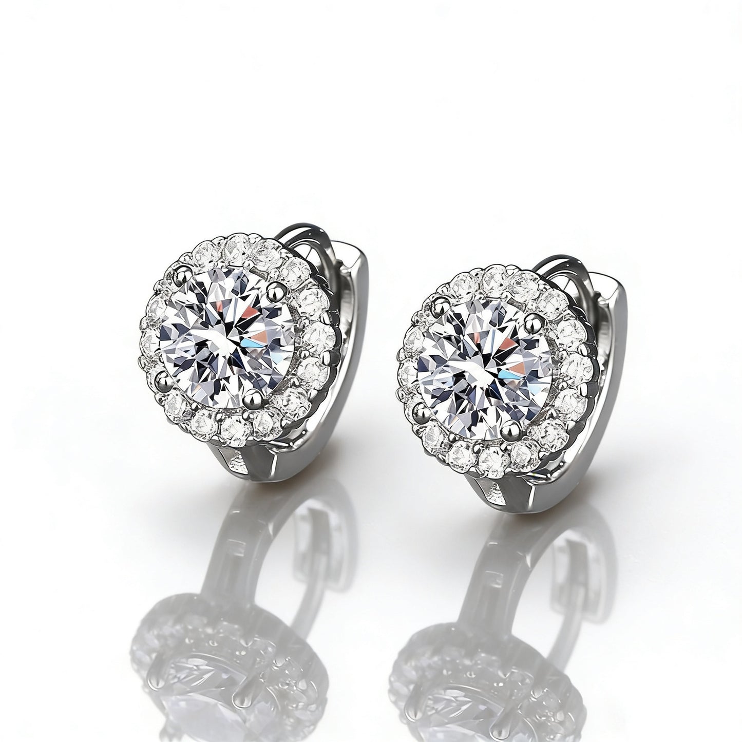 Live Broadcast Female Karat Fashion Elegant Zircon Ear Buckle