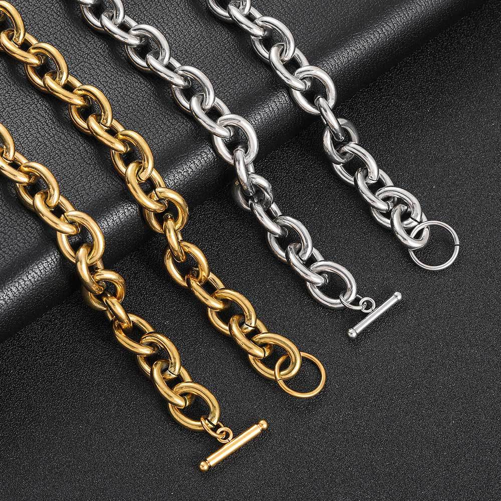 Men's Steel Cross Chain O-shaped Titanium Fashion Bracelets