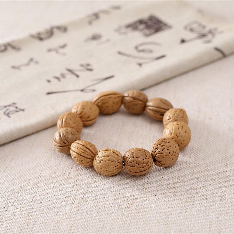 Wild Mountain Peach Hu Antique Rosary Old Materials Bracelet