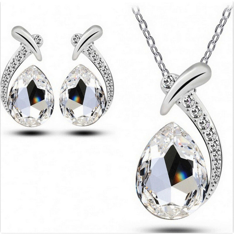 Diamond Clavicle Female Austrian Crystal Mermaid Necklaces