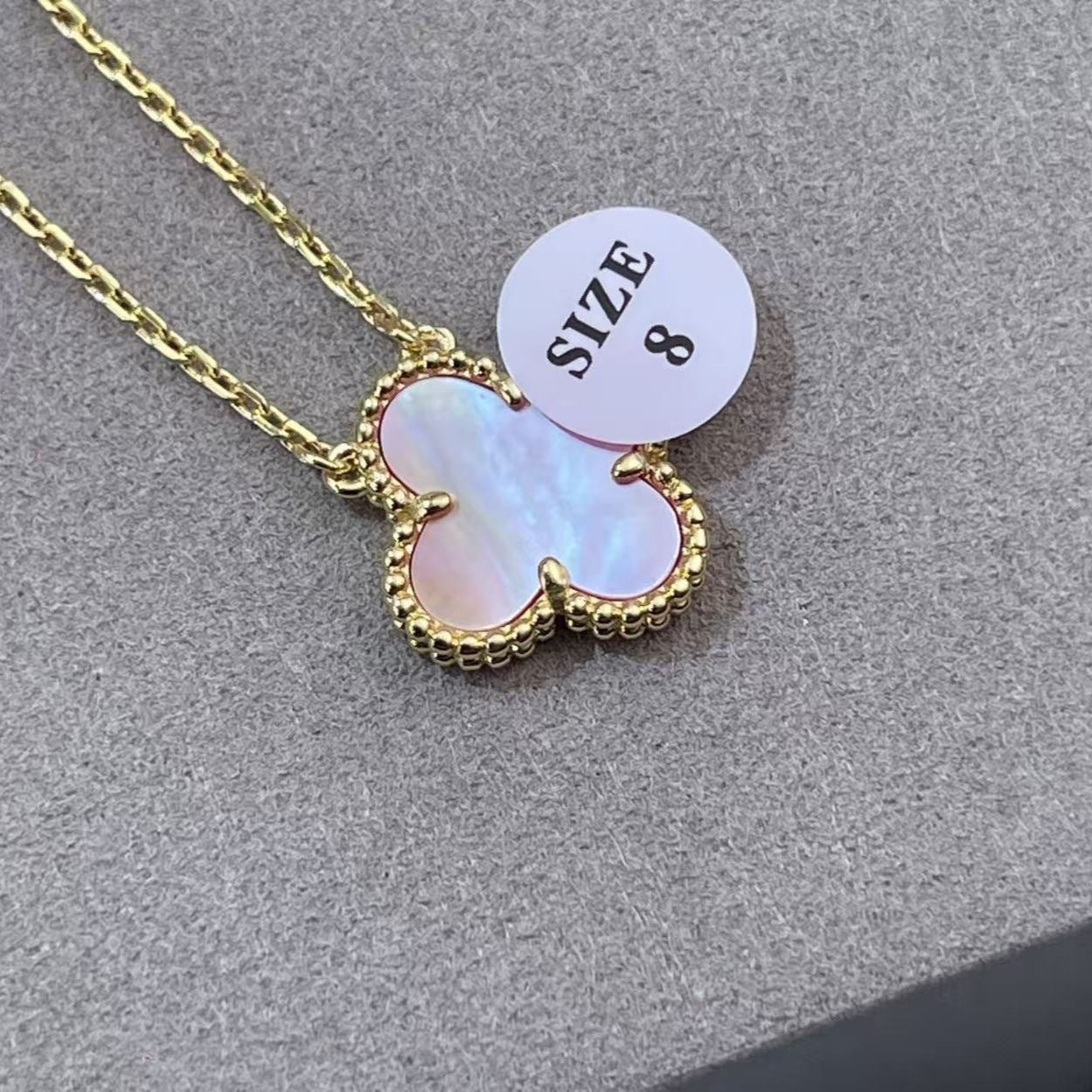 High Version V Gold Clover Thick Plated Clavicle Chain Necklaces