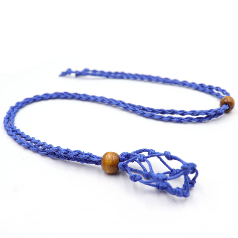 Stone Natural Net Bag Handmade Adjustable Pendants