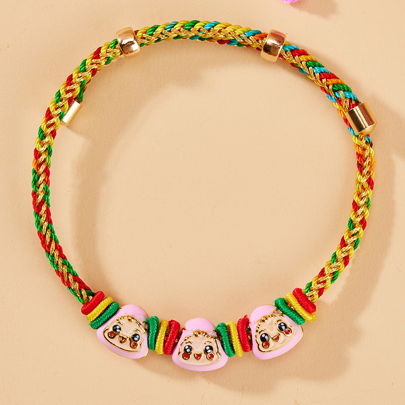 Children's Rope Woven Ethnic Style Dragon Boat Festival Carrying Strap Kindergarten Bracelet