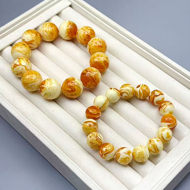 Resin Buddha Beads Crafts Hand Toy Old Flowing Pattern Live Bracelet