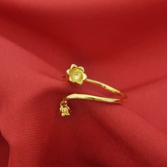 Movable Lily Fashionable Elegant Rose Super Rings