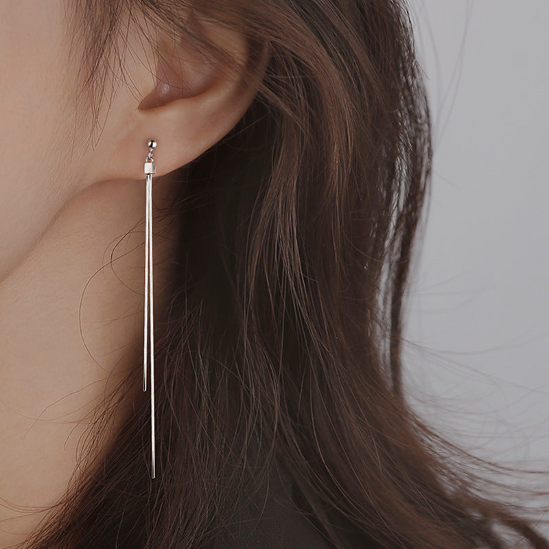 Women's Long Fringe Fashion Sier Needle Elegant Rings