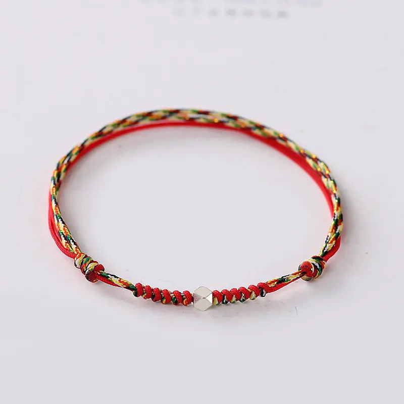 Women's & Men's Colorful Lucky Broken Sier Couple Red Hand Strap Rope Dragon Bracelet