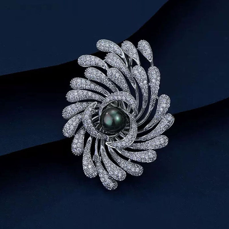 Golden Pearl Corsage Wheat Brooch Female High-grade Brooches