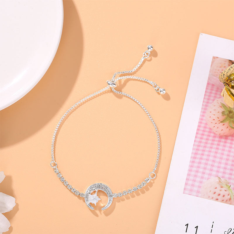 Women's Zircon Flower Korean Simple Design Personalized Bracelets