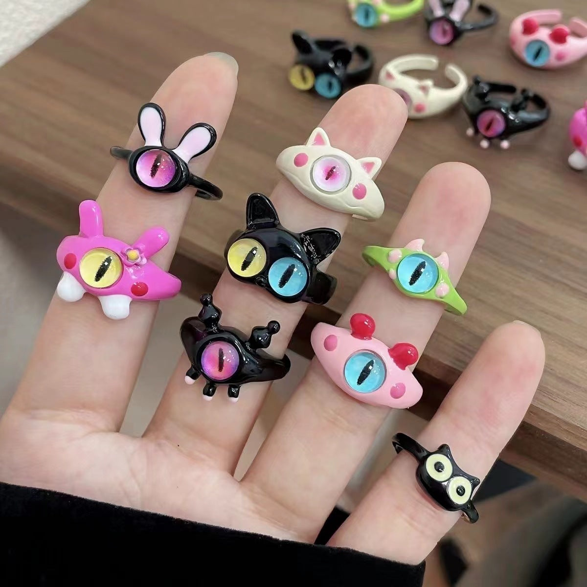 Beast Open Design Creative Childlike Cartoon Rings