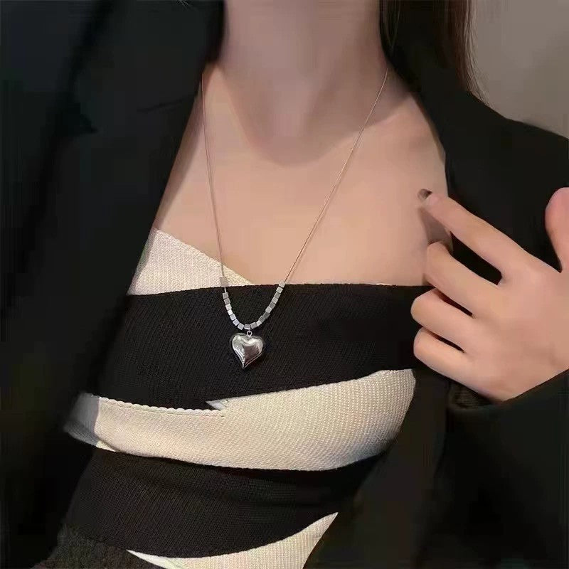 Women's Heart Square For Design Hoodie Chain Necklaces