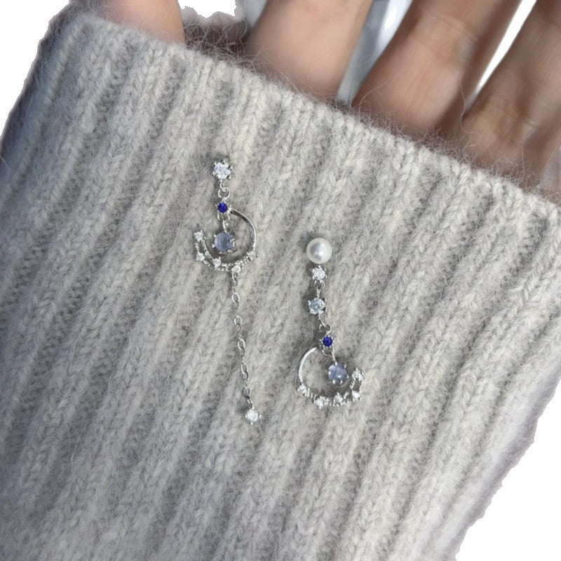 Women's Light Luxury High-grade Refined Rhinestone Thin Stud Earrings